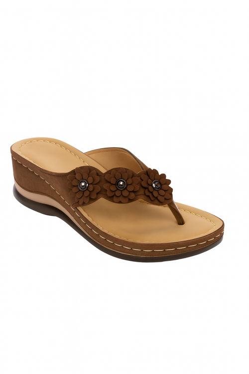 Alara Wedge Sandals - Brown