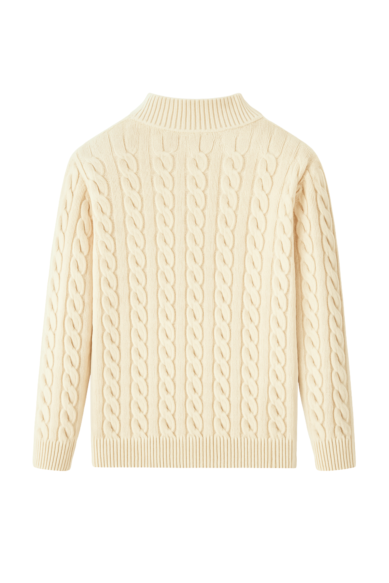 HARBOUR HALF-ZIP JUMPER - BEIGE