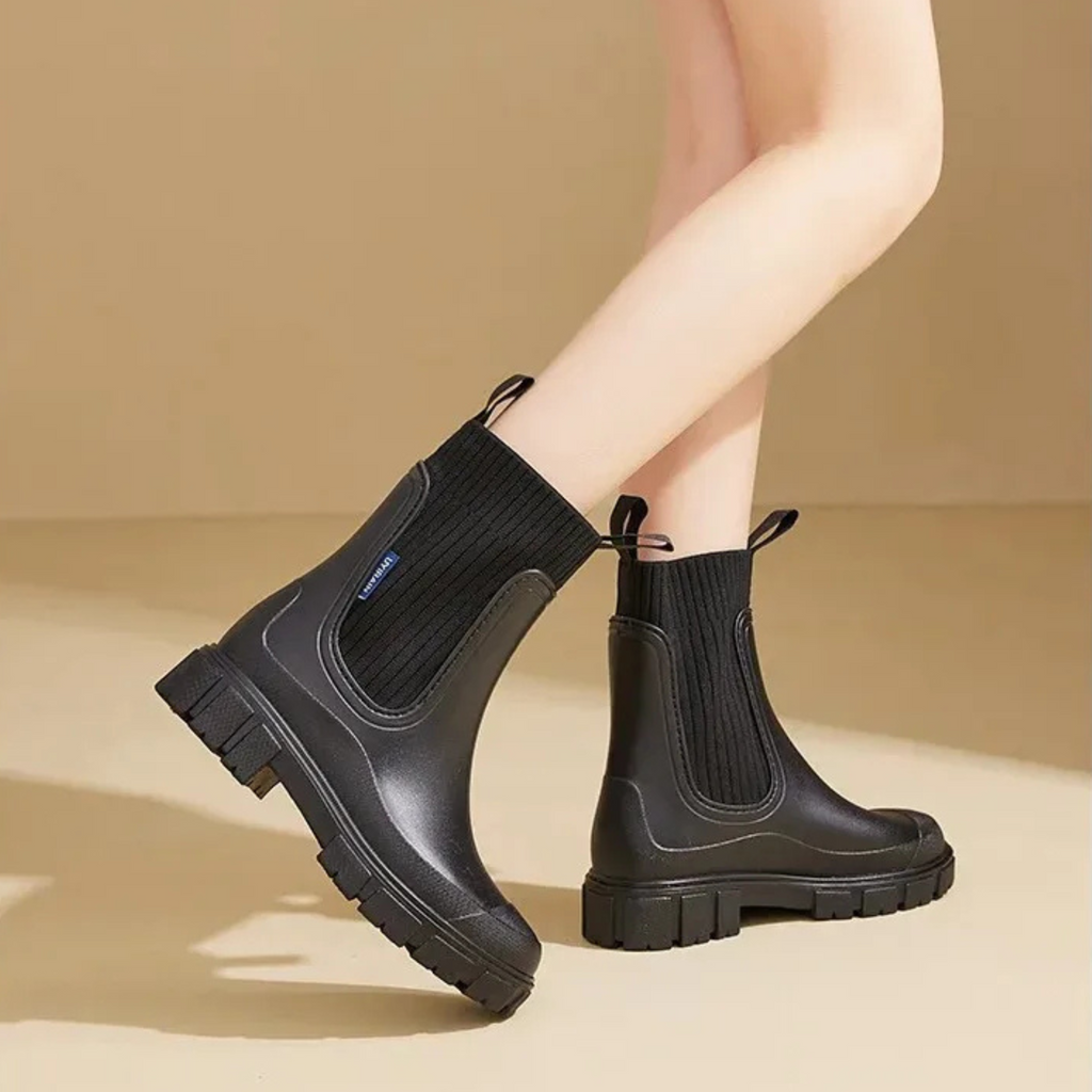 ALVA WATERPROOF RAIN BOOT - JET BLACK