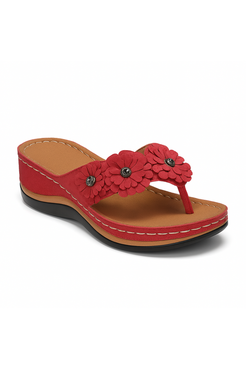 Alara Wedge Sandals - Red