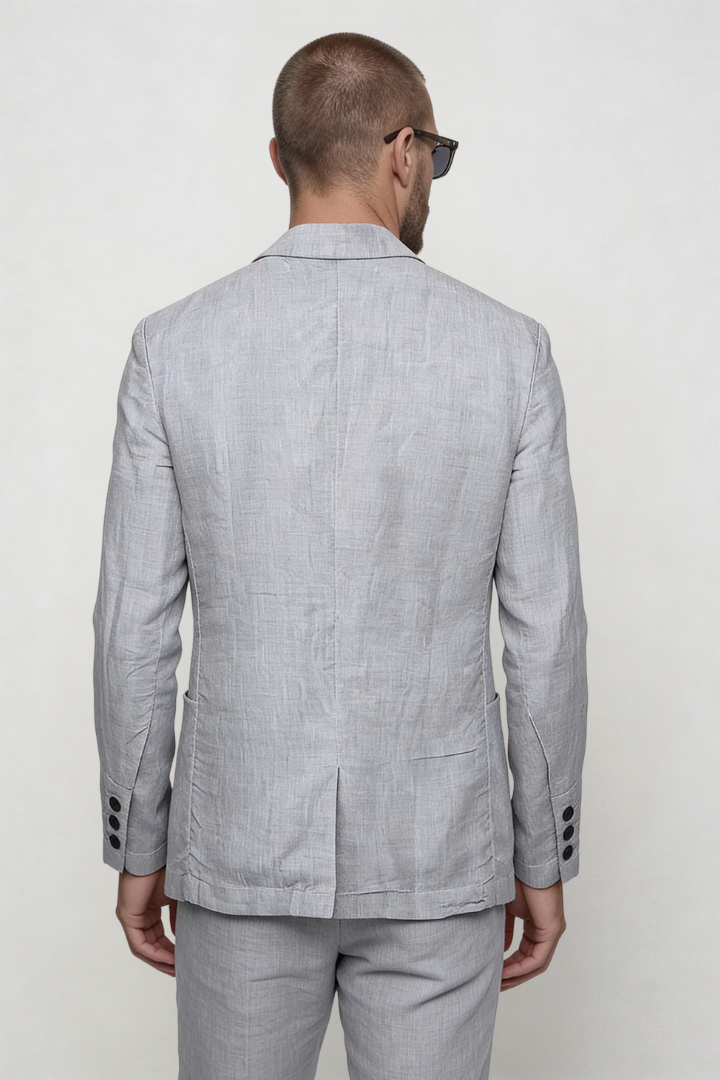 Raffaele Linen Summer Blazer - Gray