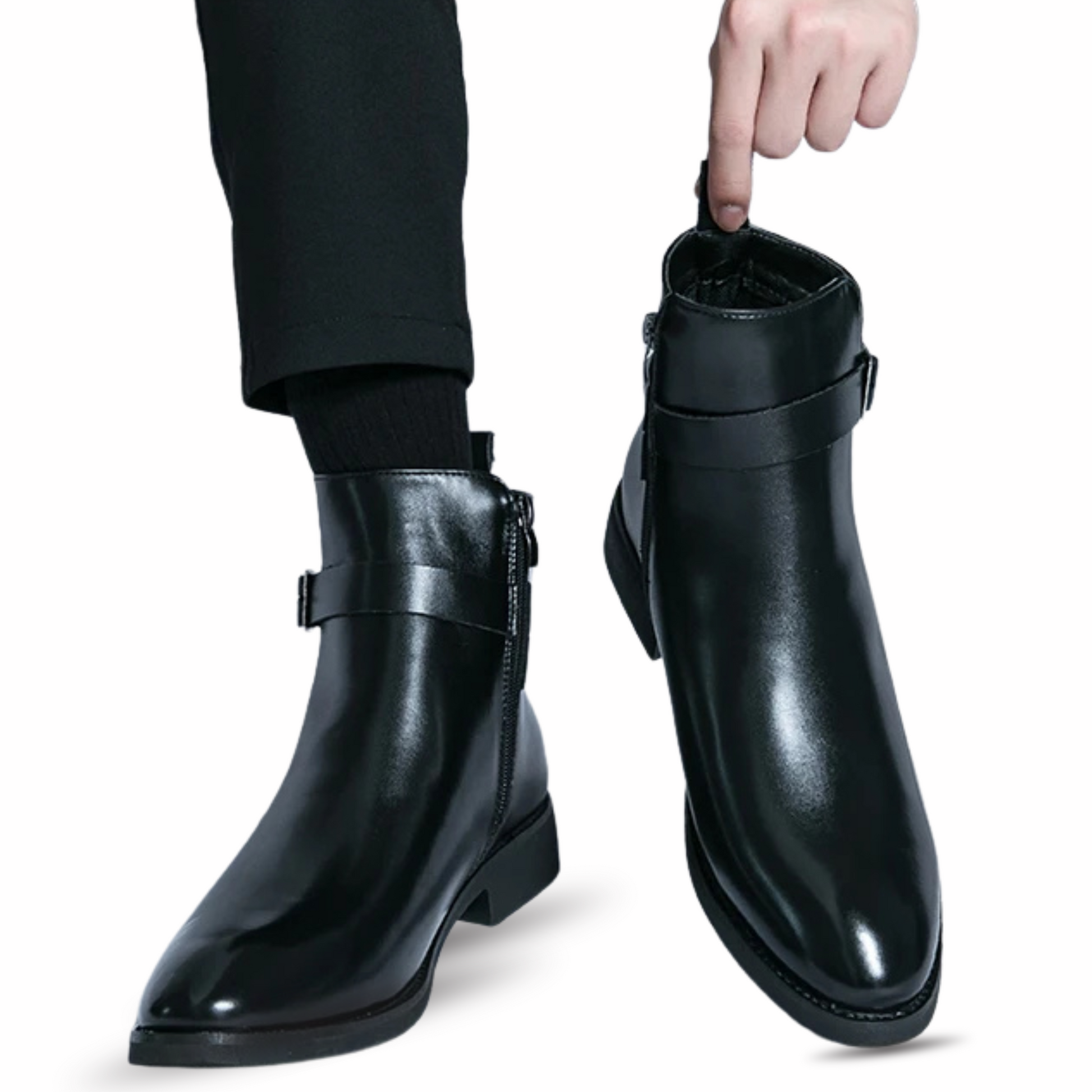 BEAUMONT BUCKLE BOOTS - NOIR