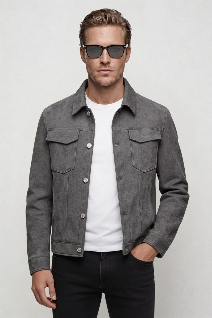 Alessio Trucker Jacket - Gray