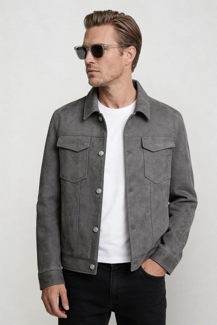 Alessio Trucker Jacket - Gray