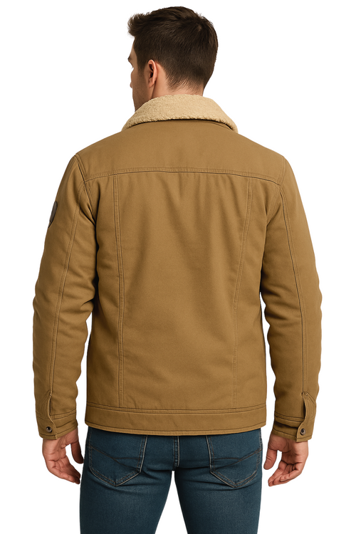 ALPINE SHERPA TRUCKER JACKET  - KHAKI