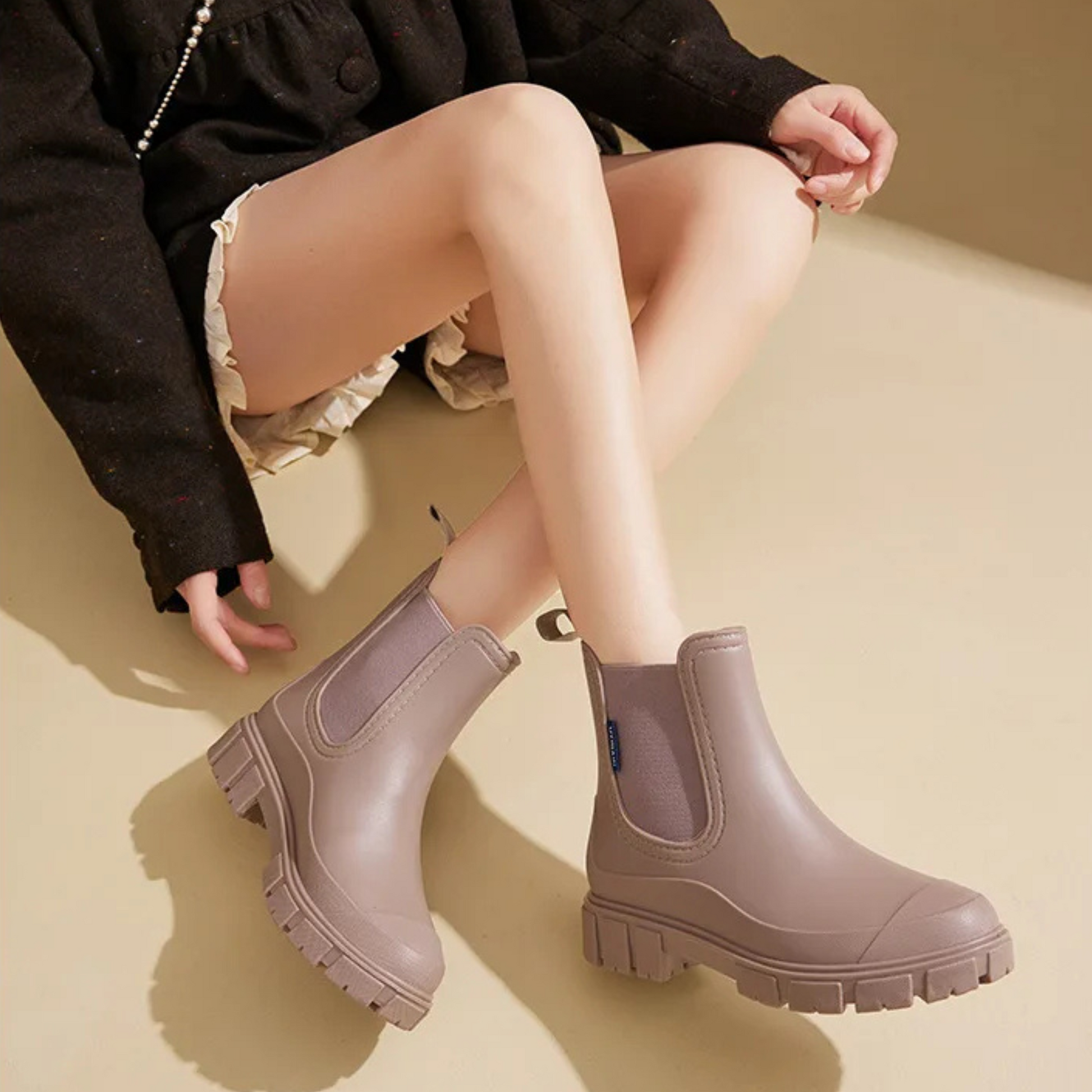 LUMA WATERPROOF RAIN BOOT - TAUPE