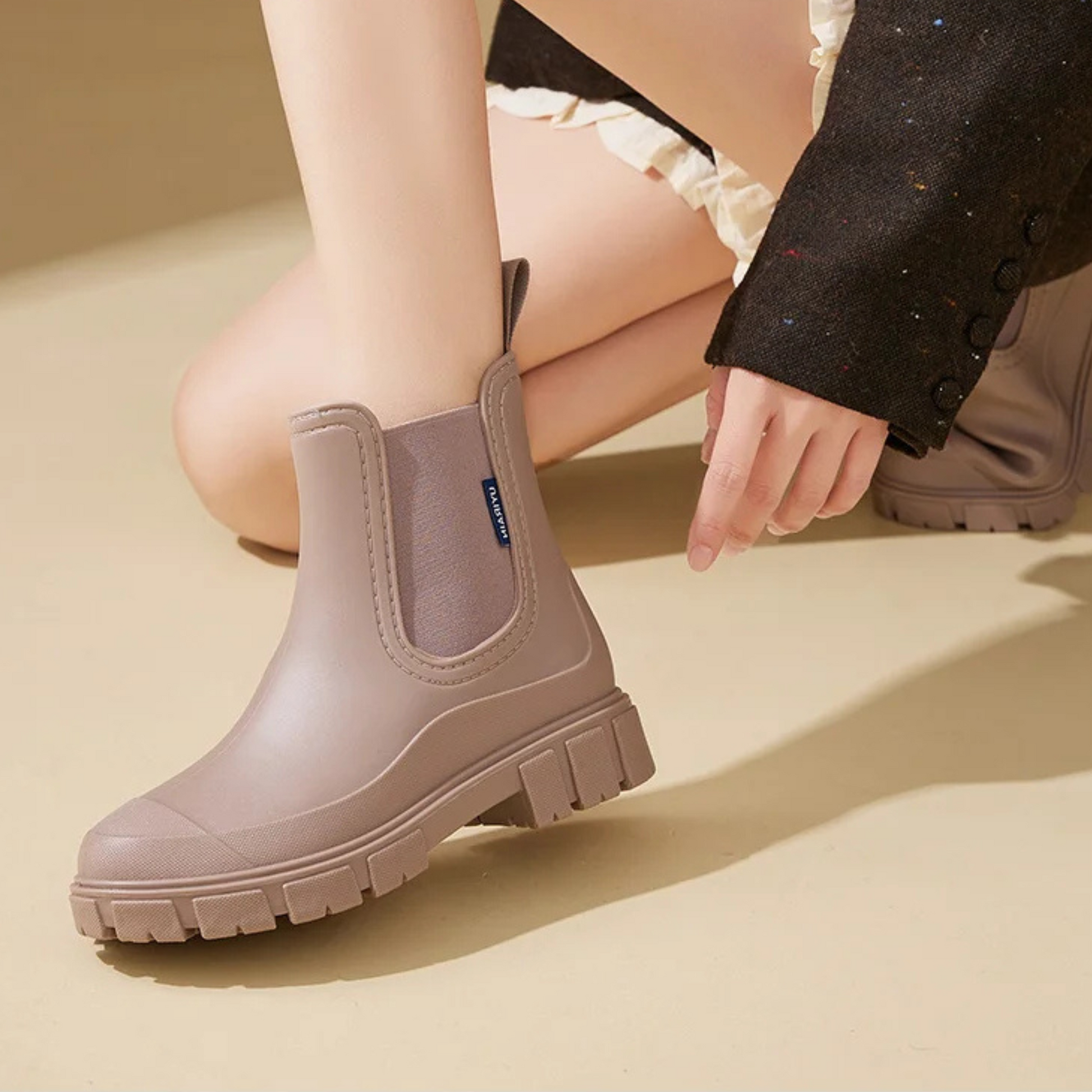LUMA WATERPROOF RAIN BOOT - TAUPE