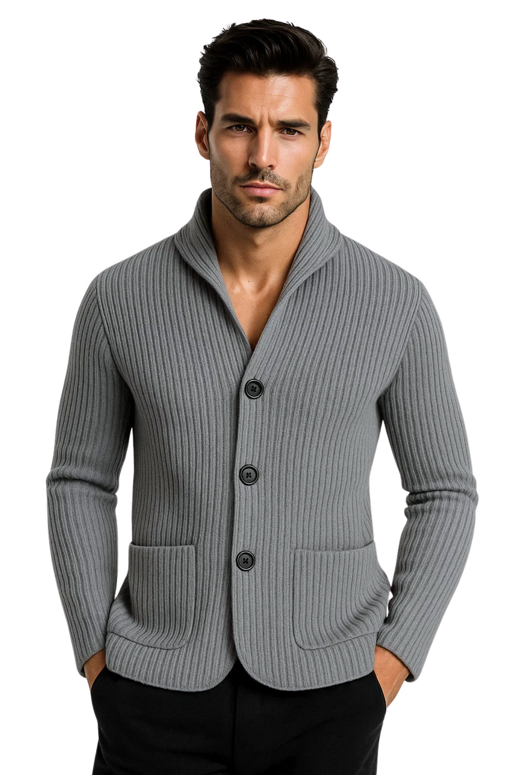 Whitmore Knit Cardigan - Grey