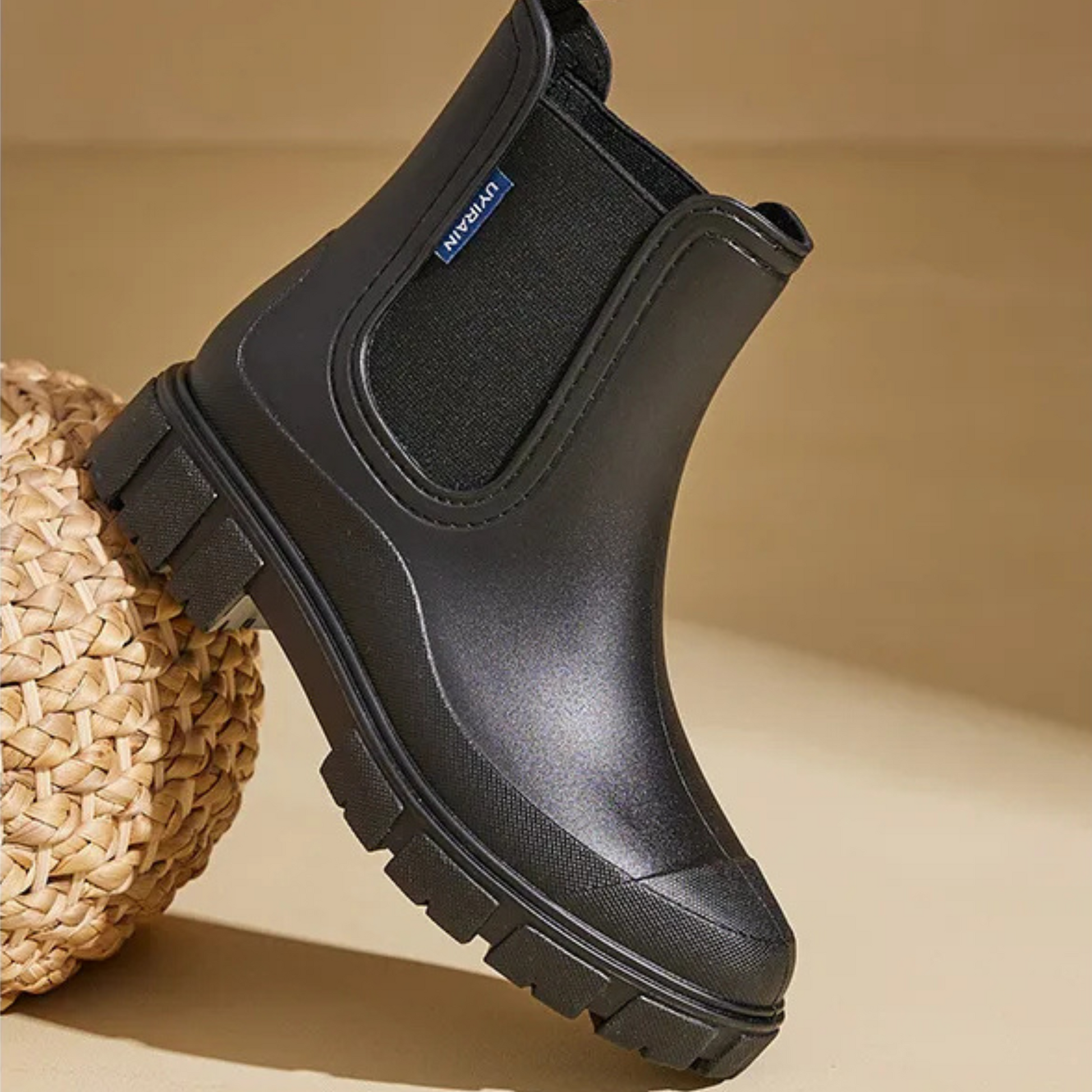 LUMA WATERPROOF RAIN BOOT - JET BLACK