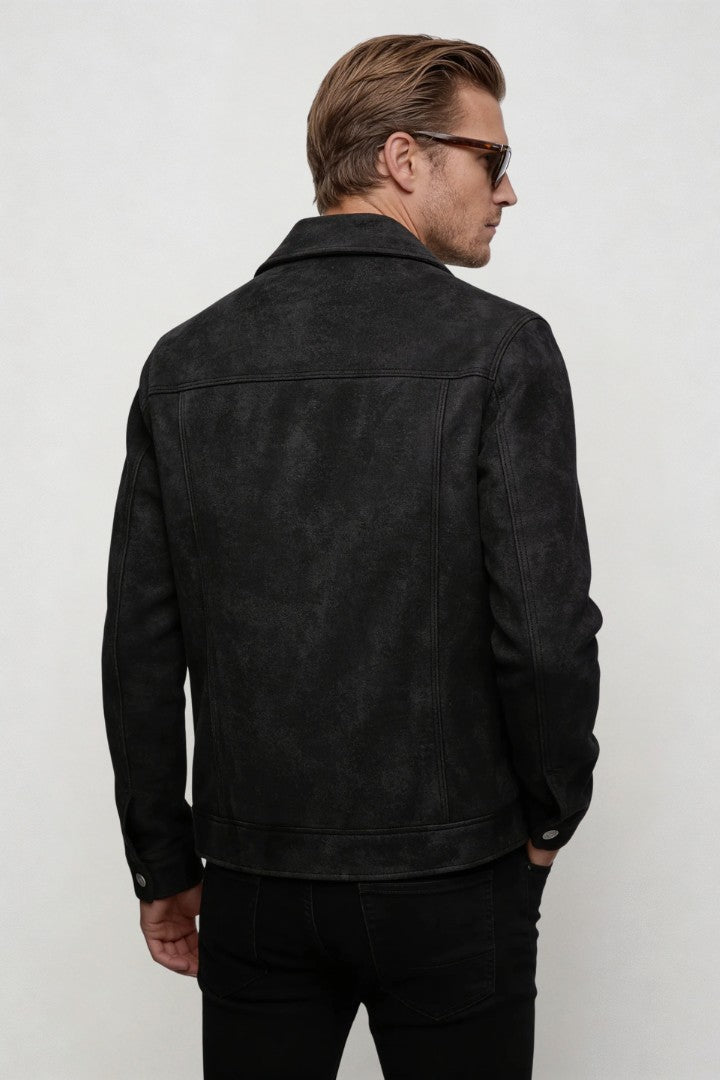 Alessio Trucker Jacket - Black