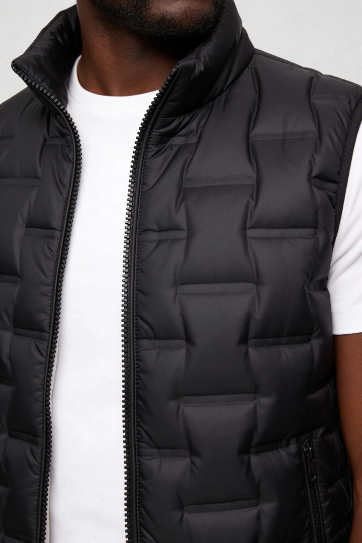 Liam Lightweight Puffer Vest - Black