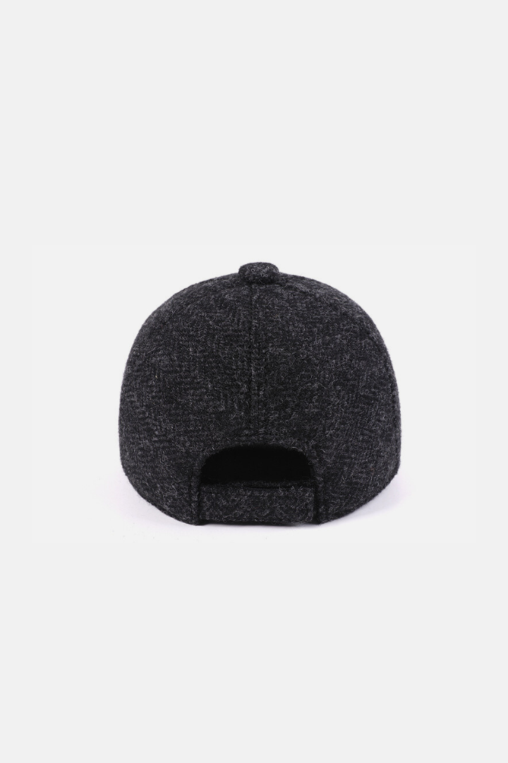 Marco Pure Wool Baseball Cap - Black
