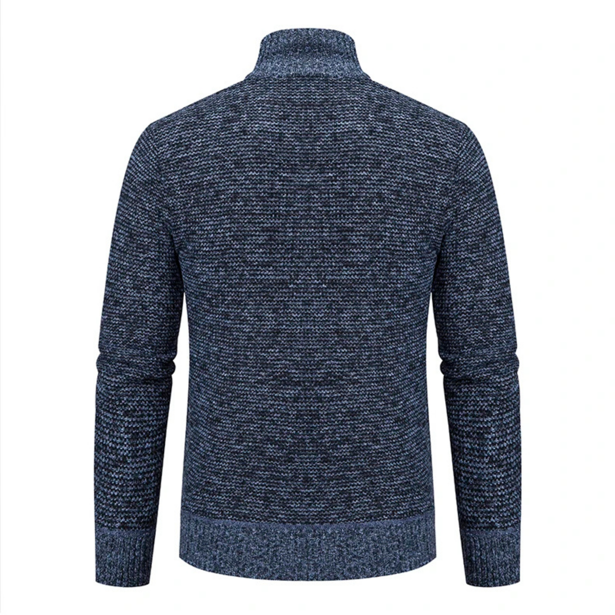 BRENTON QUILTED KNIT JACKET - BLUE