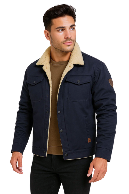 ALPINE TRUCKER JACKET - NAVY