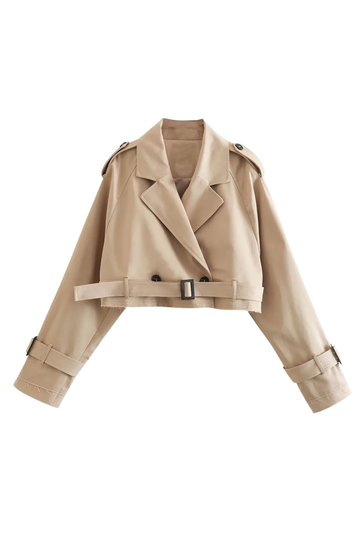 SIENNA CROPPED TRENCH - BEIGE