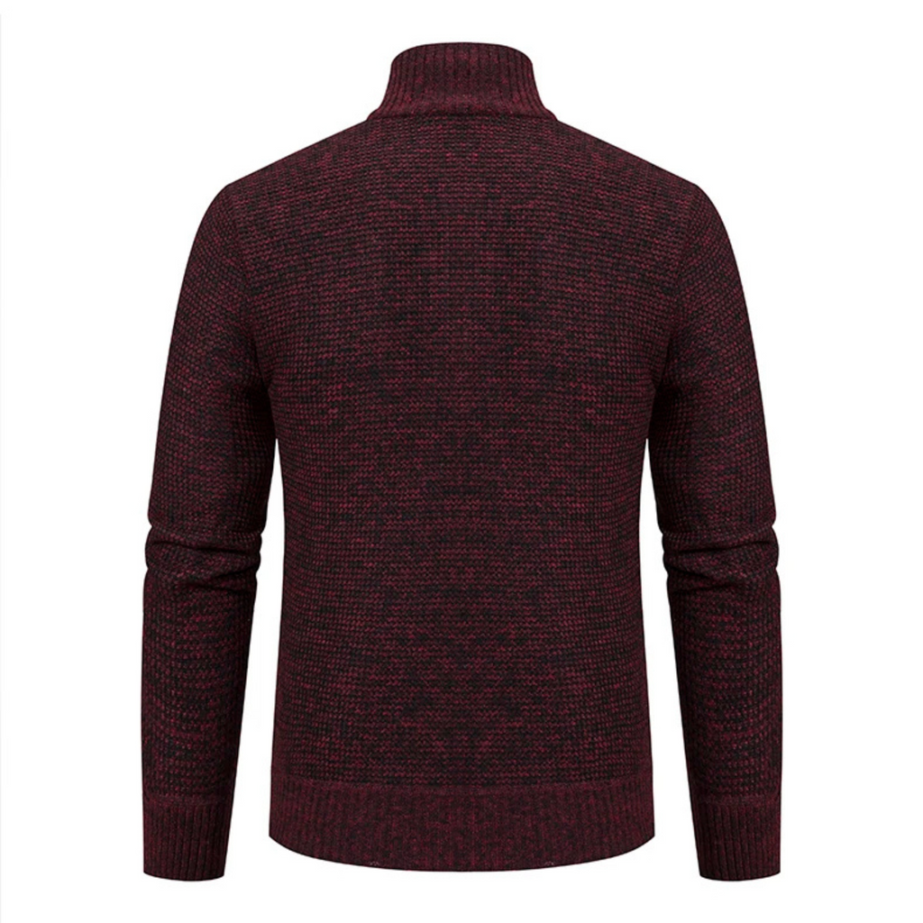 Brenton Quilted Knit Jacket - Burgundy