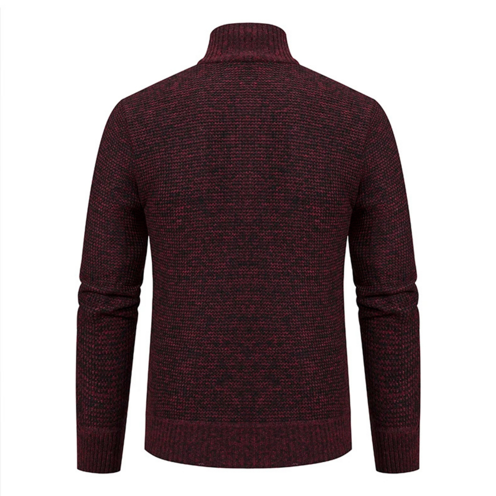 Brenton Quilted Knit Jacket - Burgundy