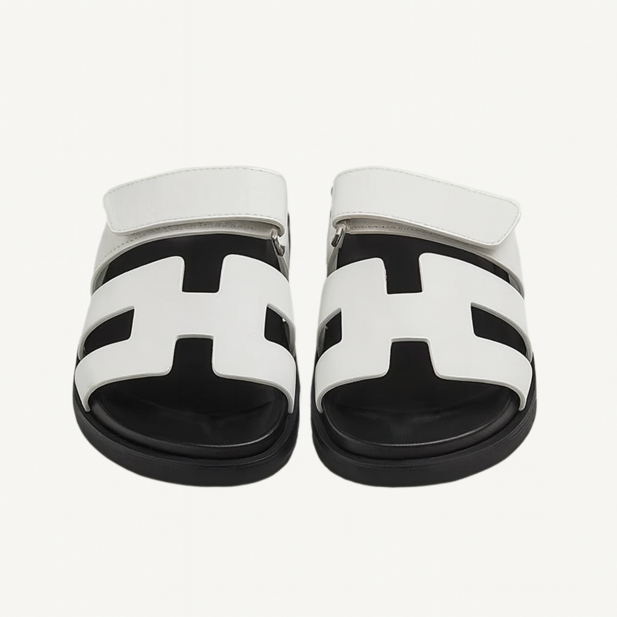 Carl H-Cut Sandals - White