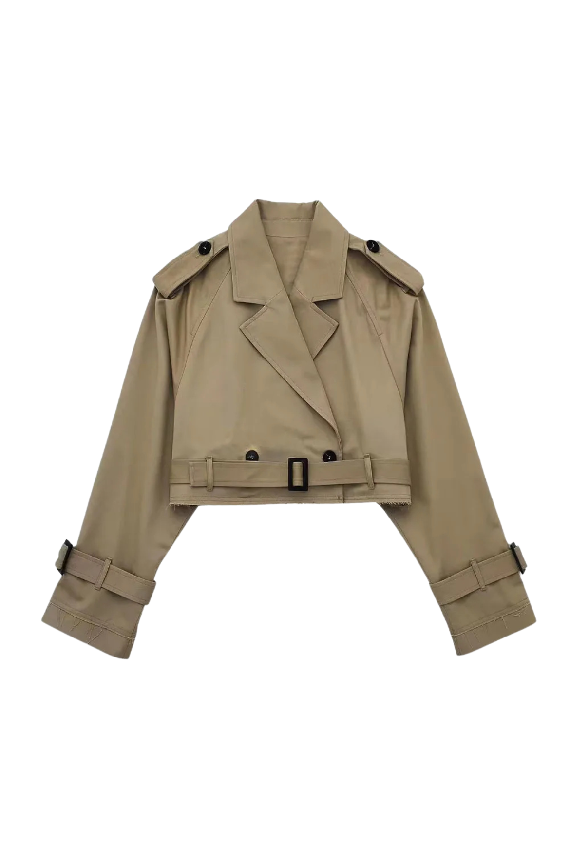 SIENNA CROPPED TRENCH - BROWN