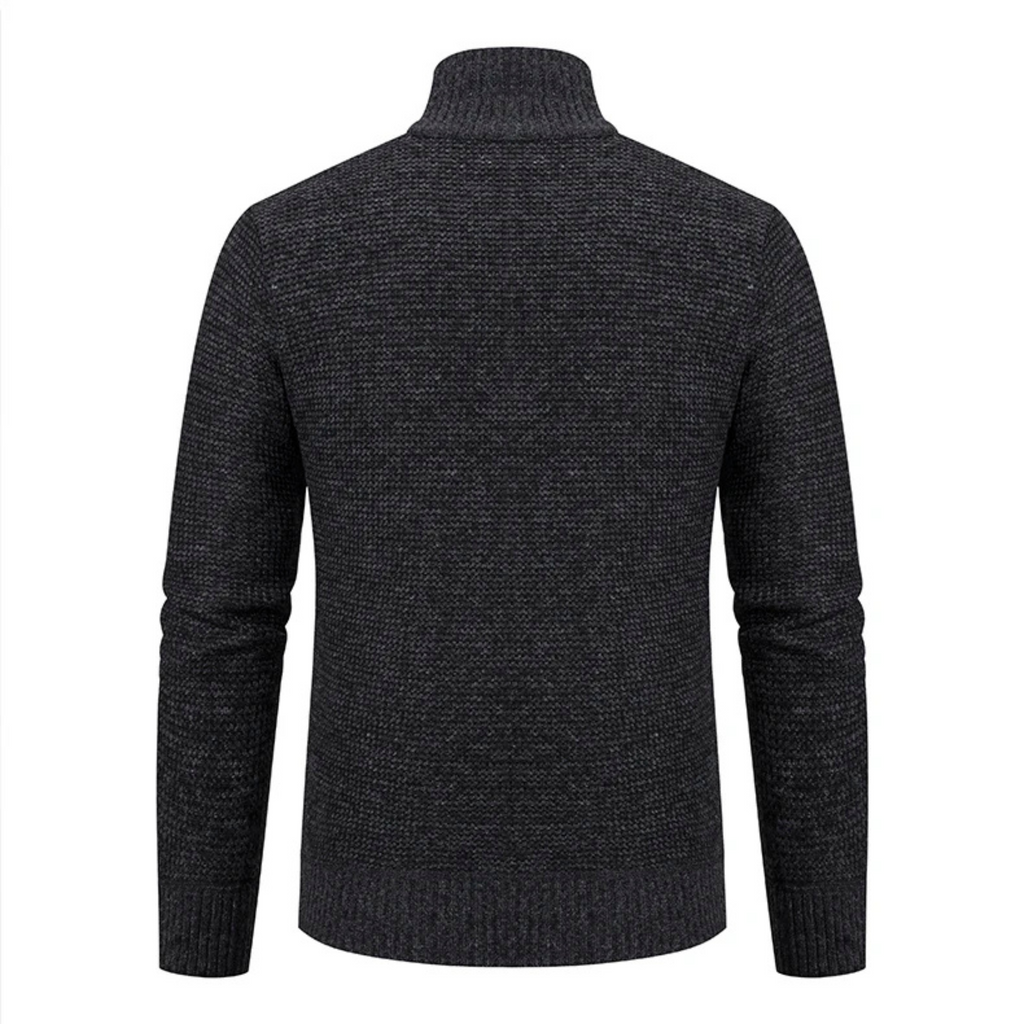 BRENTON QUILTED KNIT JACKET - BLACK