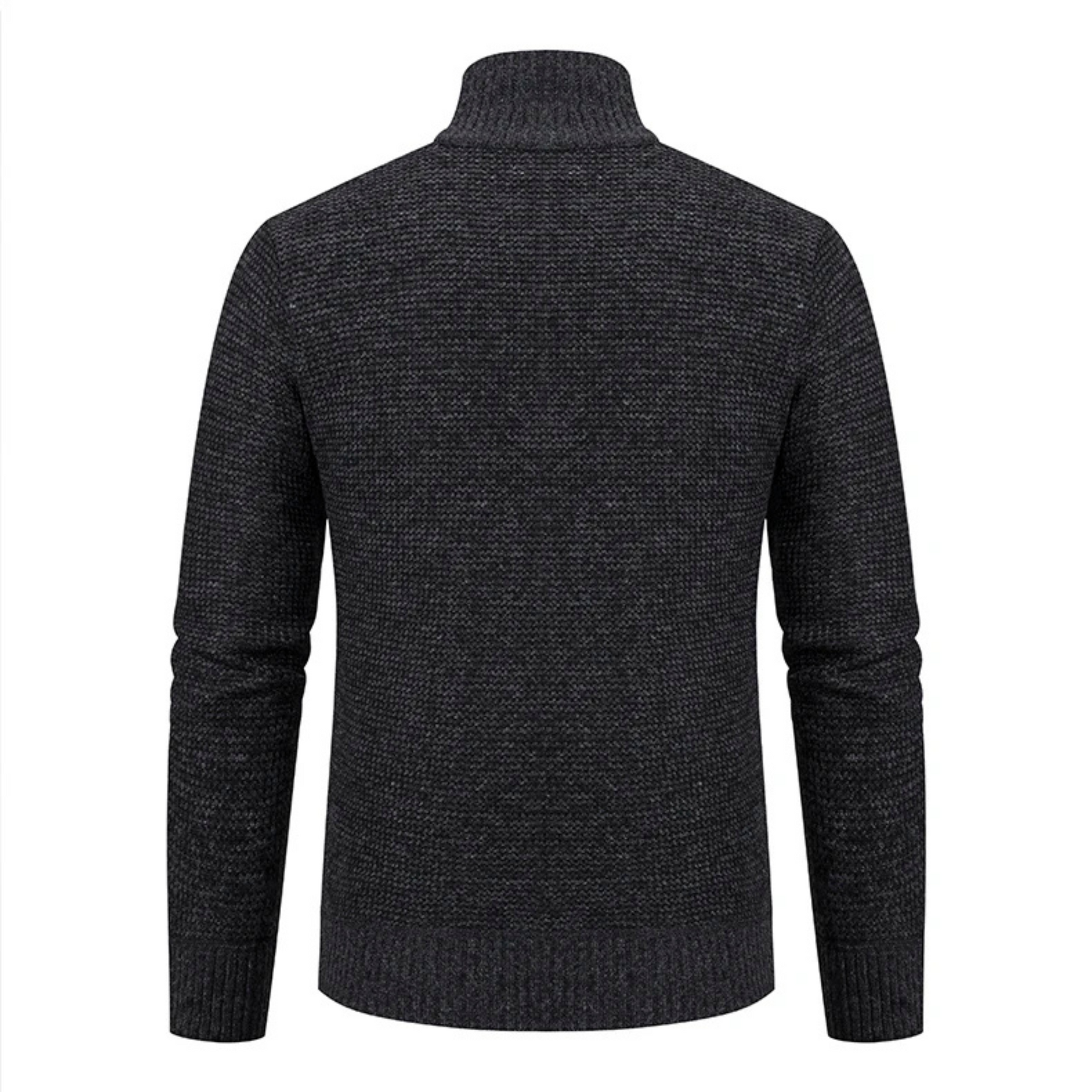 BRENTON QUILTED KNIT JACKET - BLACK