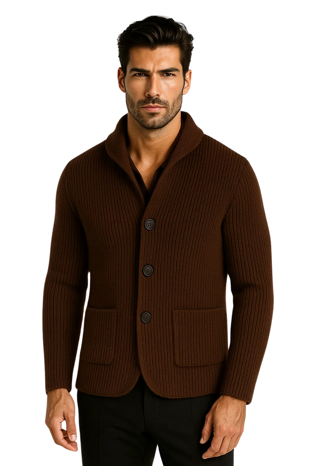 Whitmore Knit Cardigan - Brown