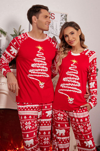 Holiday Knit Pajama Set Women - Christmas Tree