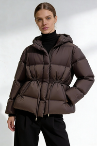 Elivia Puffer Jacket - Taupe