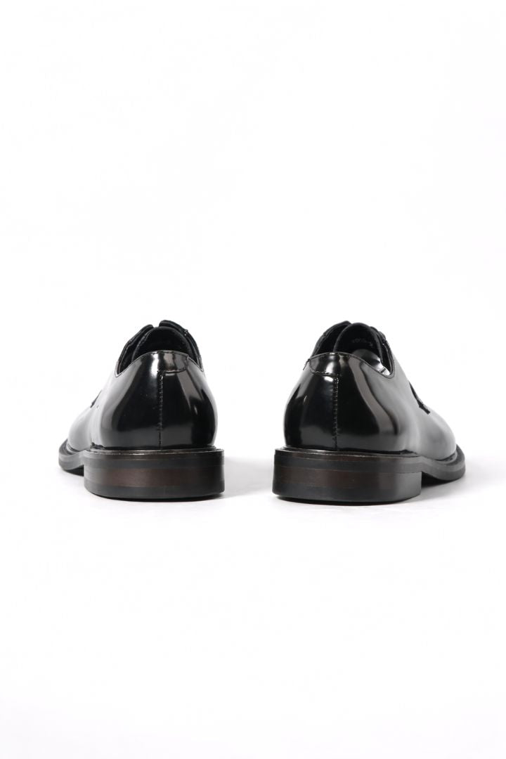 Marcello Leather Derby Shoes - Black