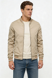 Kingsley Lightweight Zip Jacket - Beige