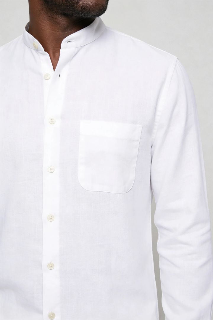 Reid Premium Linen Shirt - White