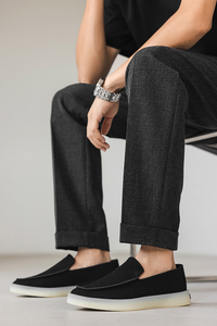 Lavencio Modern Loafers - Black