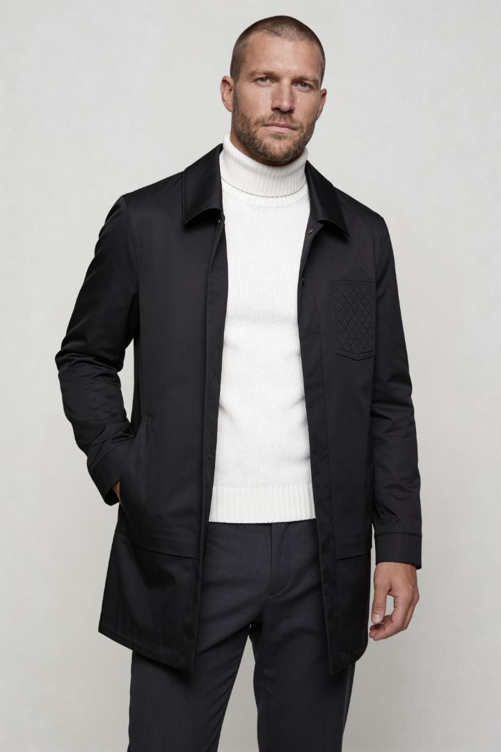 Marco Cotton Blend Jacket - Black