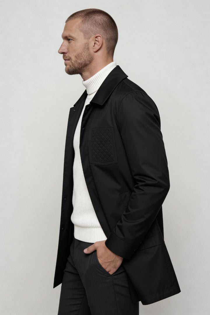 Marco Cotton Blend Jacket - Black