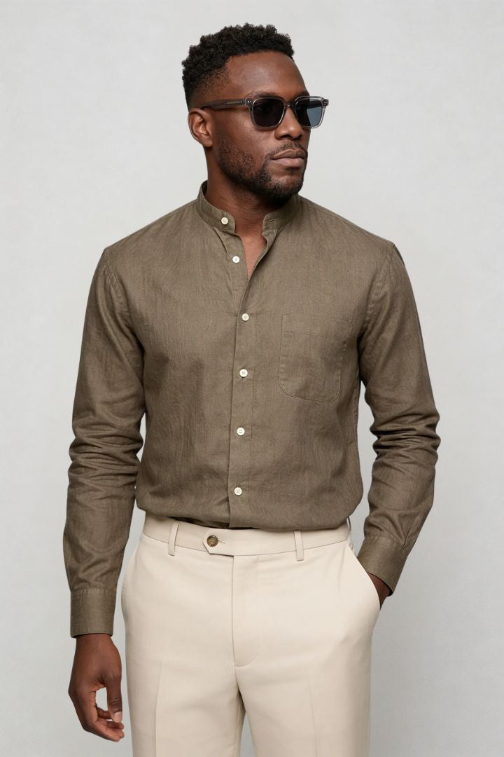 Reid Premium Linen Shirt - Green