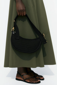 Isla Half Moon Crossbody - Black