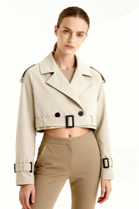 Sienne Cropped Trench - Beige