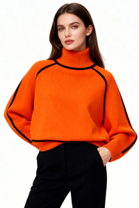 Valerie Edge Turtleneck - Orange