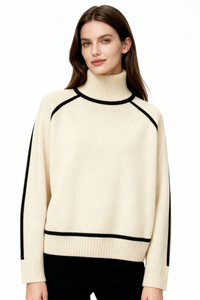 Valerie Edge Turtleneck - Beige