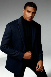 Remington Wool Blend Coat - Navy