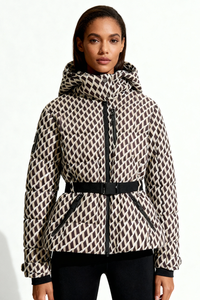 Novara Belted Puffer Jacket - Monochrome
