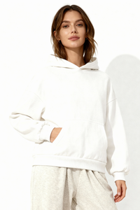 Essential Cotton Hoodie - White