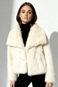 Roux Faux Fur Coat - White