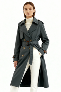 Liora Trench Coat - Dark Olive