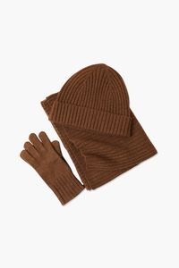 Merino Wool Winter Set - Brown