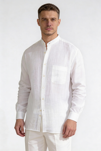 Reid Premium Linen Shirt - White