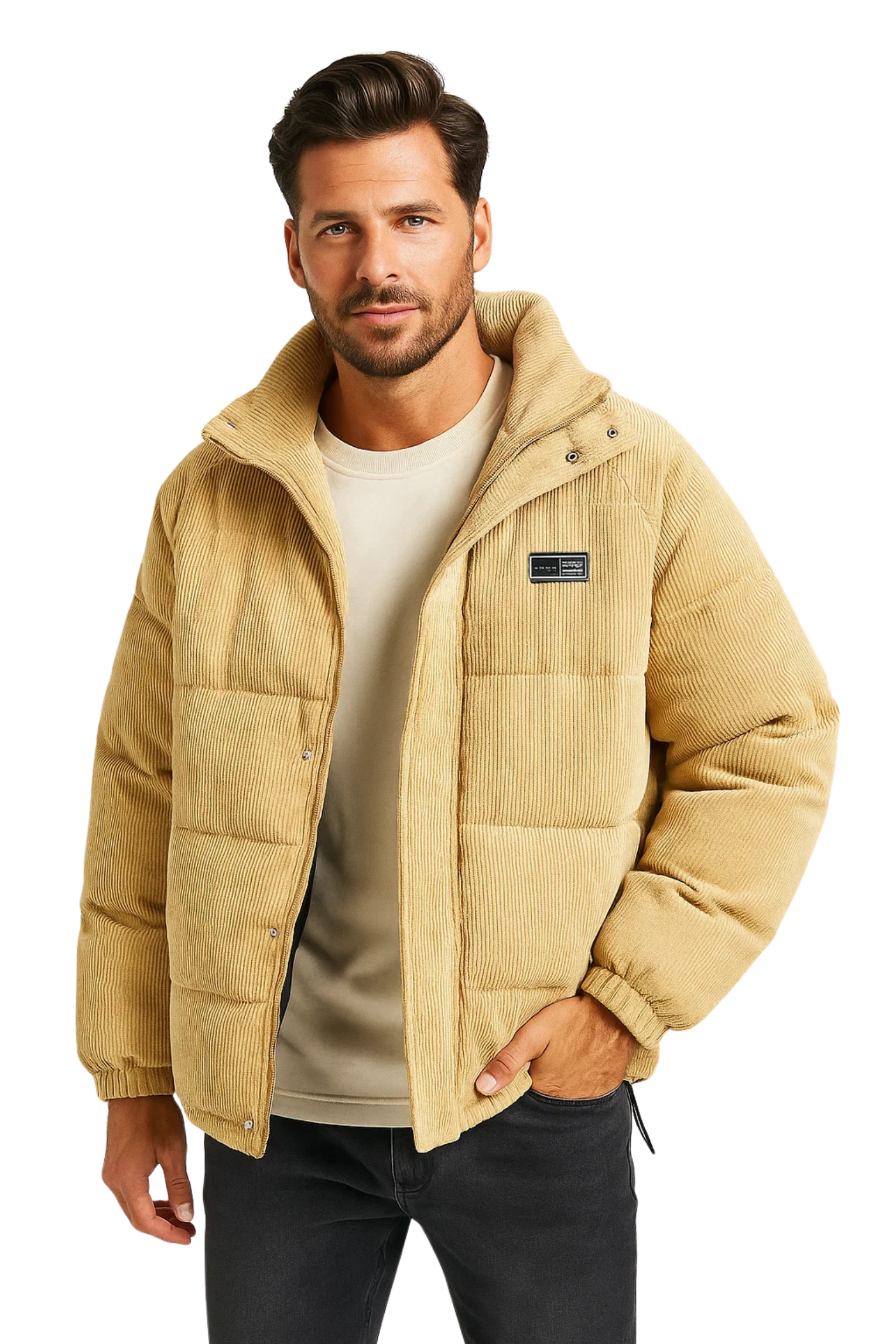 NORDSTONE CORD PUFFER - BEIGE