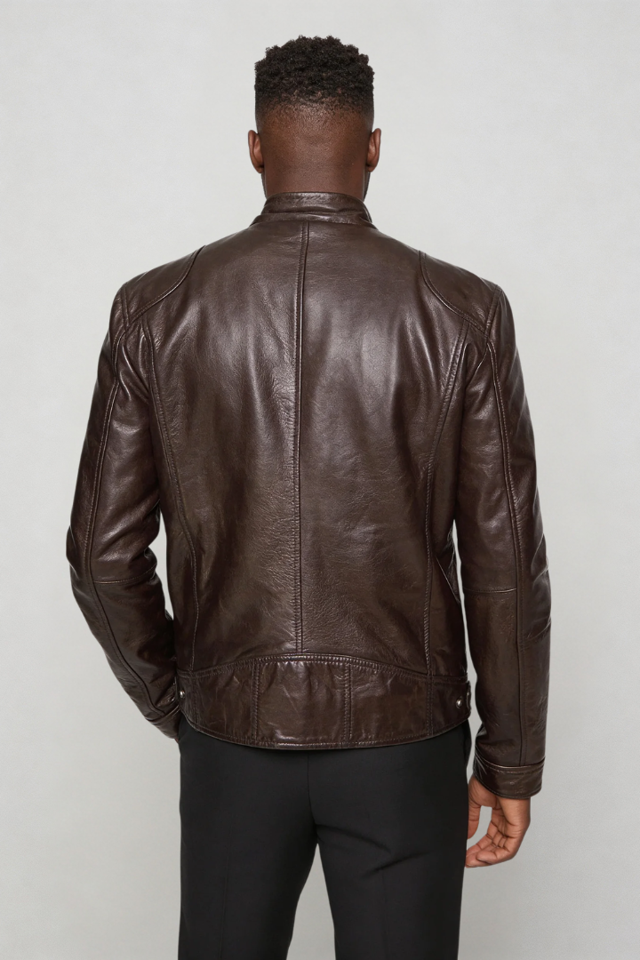 Malvion Leather Jacket - Brown