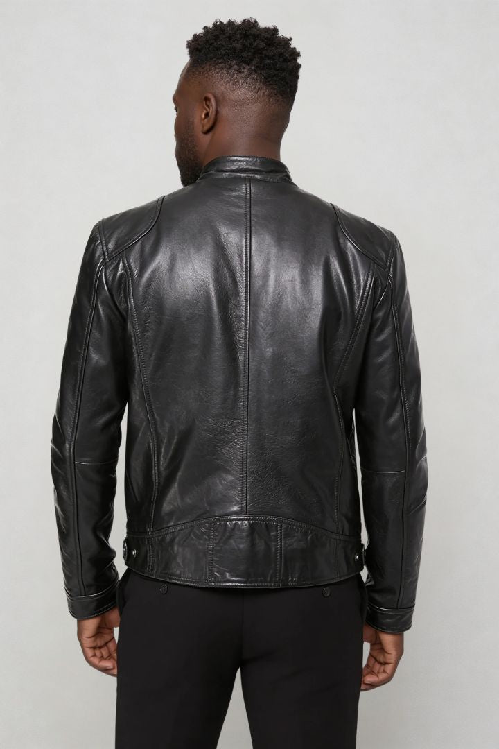 Malvion Leather Jacket - Black
