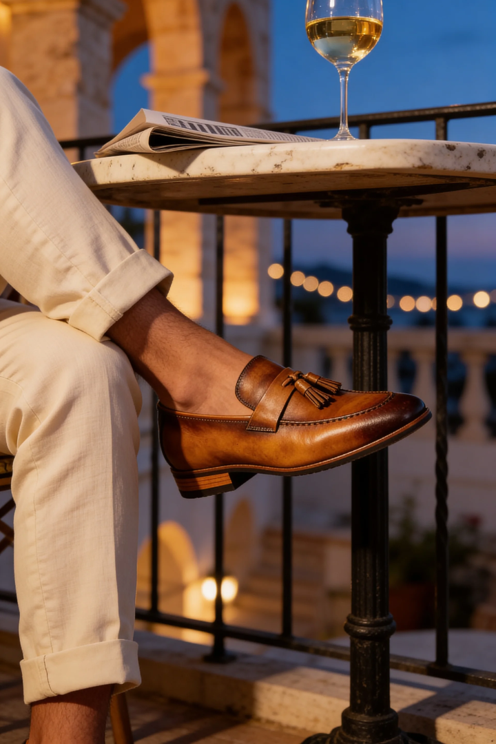 Bruno Top-Grain Tassel Loafer - Brown